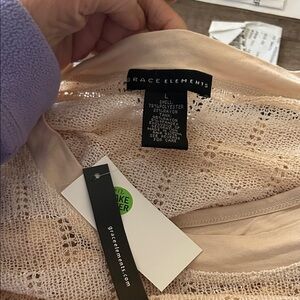 Grace Elements Women's Cream Lace Tunic